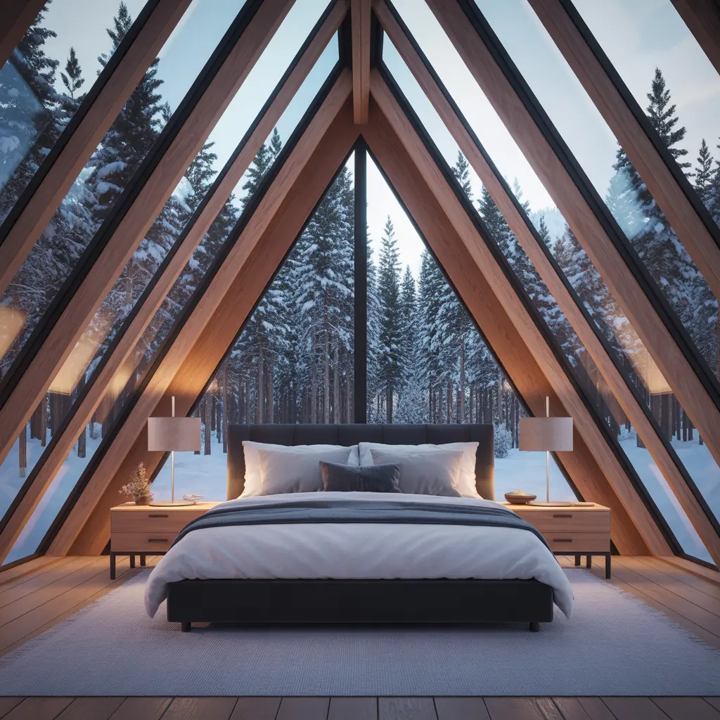 Snowfall A-Frame Lodge view 2