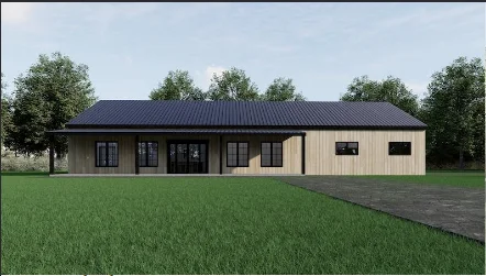 Indigenous community campus with multiple modular buildings and landscaped walkways