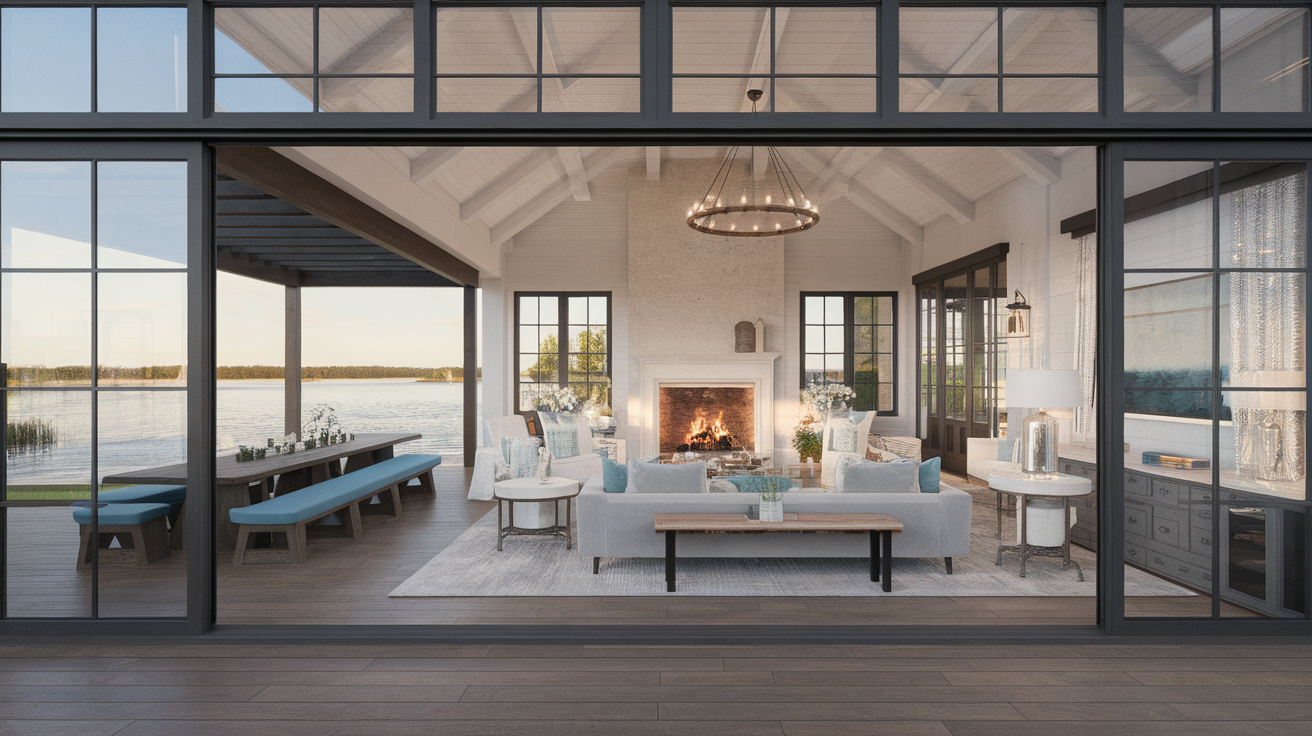 Lakeside Charcoal Farmhouse view 1
