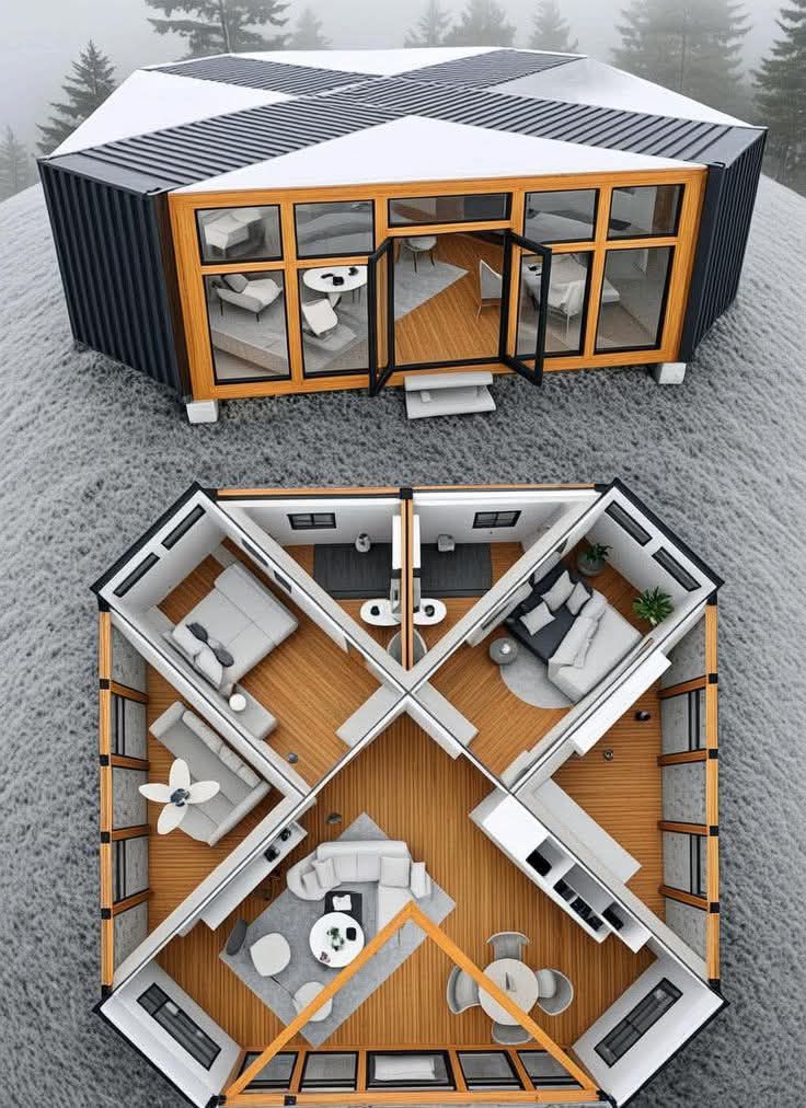 Luxury shipping container home featuring premium finishes and architectural excellence with expandable modular design