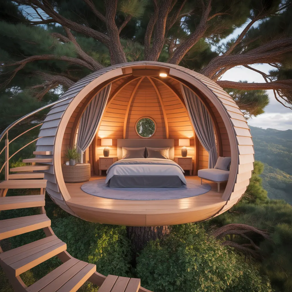 Treehouse Glamping Pod view 2