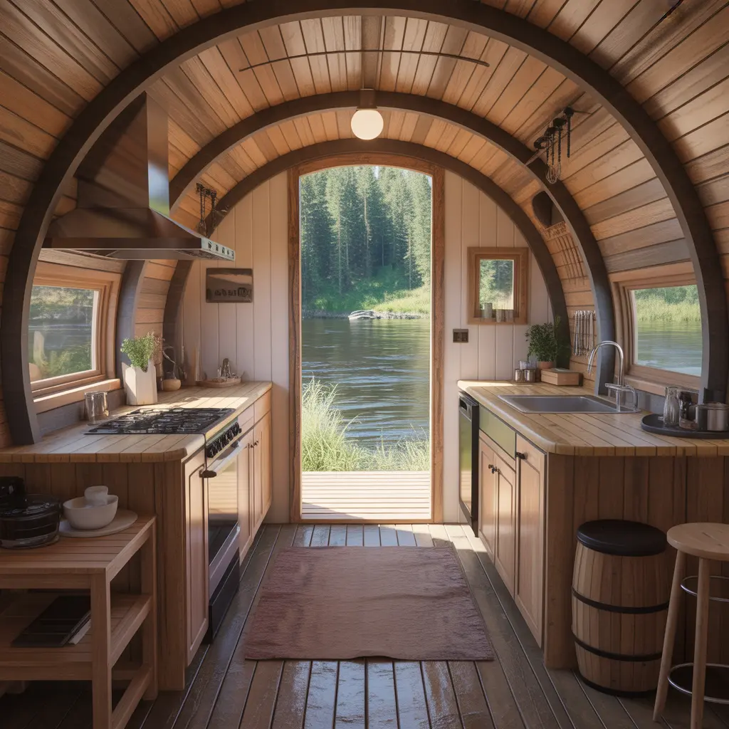 Riverside Barrel Cabin view 3