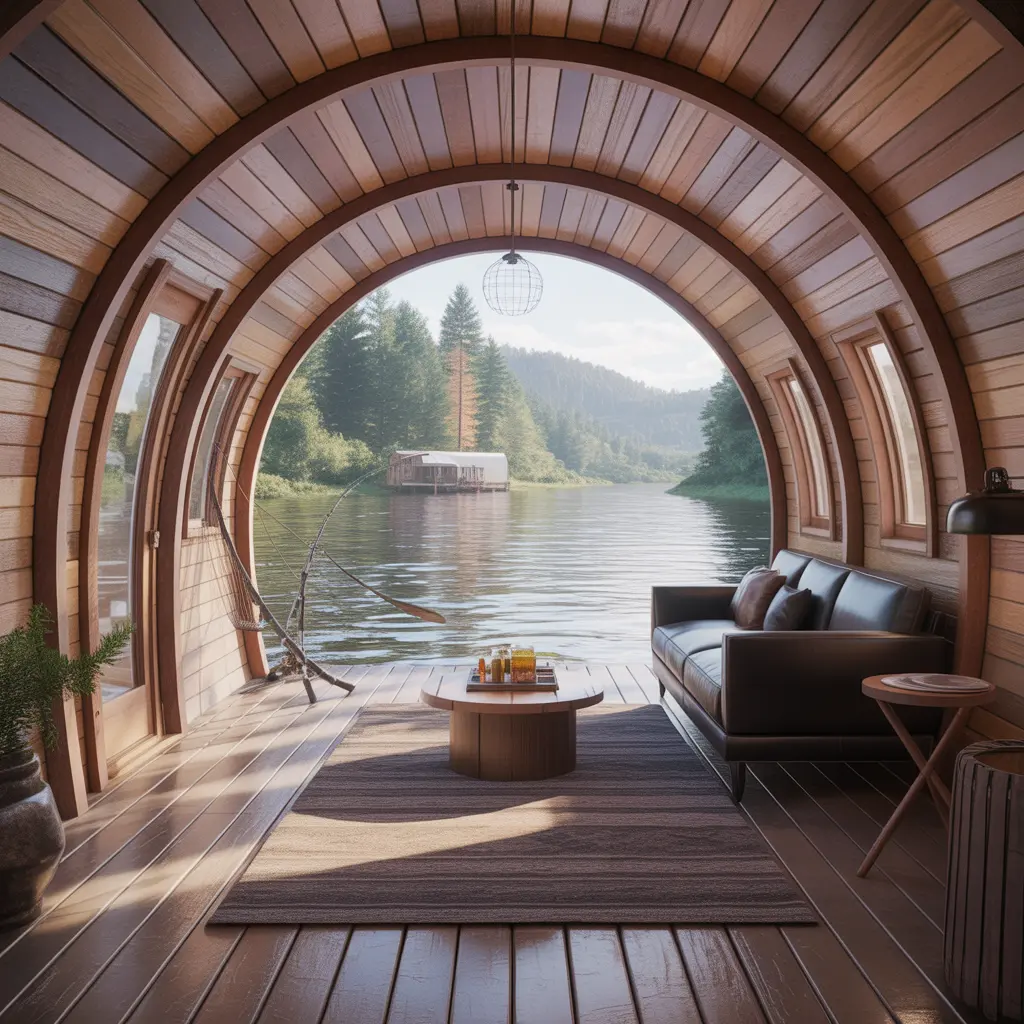 Riverside Barrel Cabin view 1