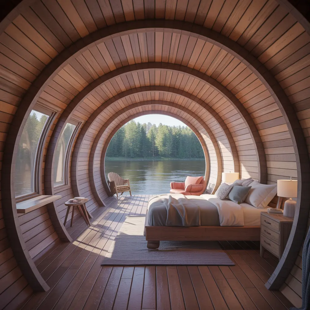 Riverside Barrel Cabin view 2