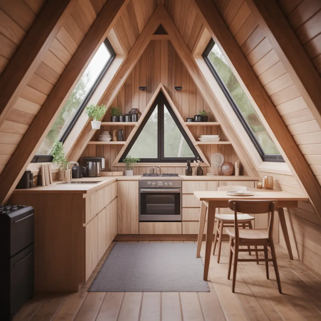Tiny A-Frame Cabin view 3