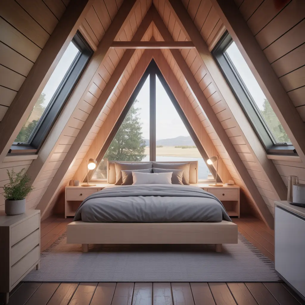Tiny A-Frame Cabin view 2
