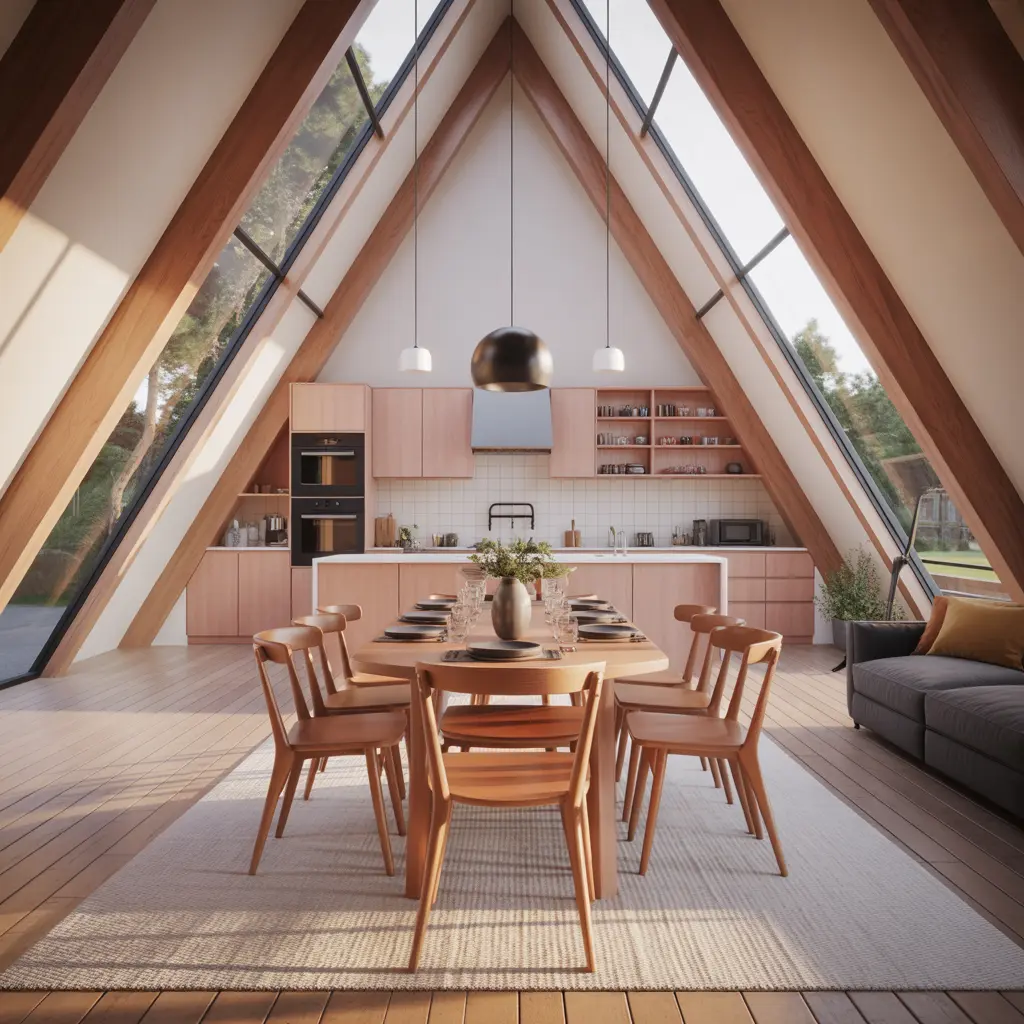 Medium A-Frame Family Home view 5
