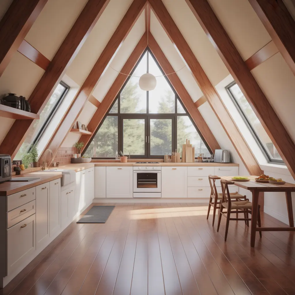 Medium A-Frame Family Home view 3