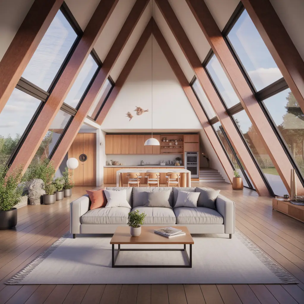 Medium A-Frame Family Home view 1