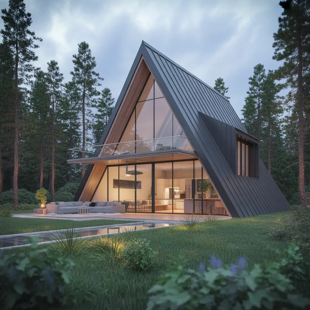 Alpine Peak A-Frame exterior A-frame rendering